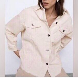 ZARA oversized corduroy shacket | XSmall